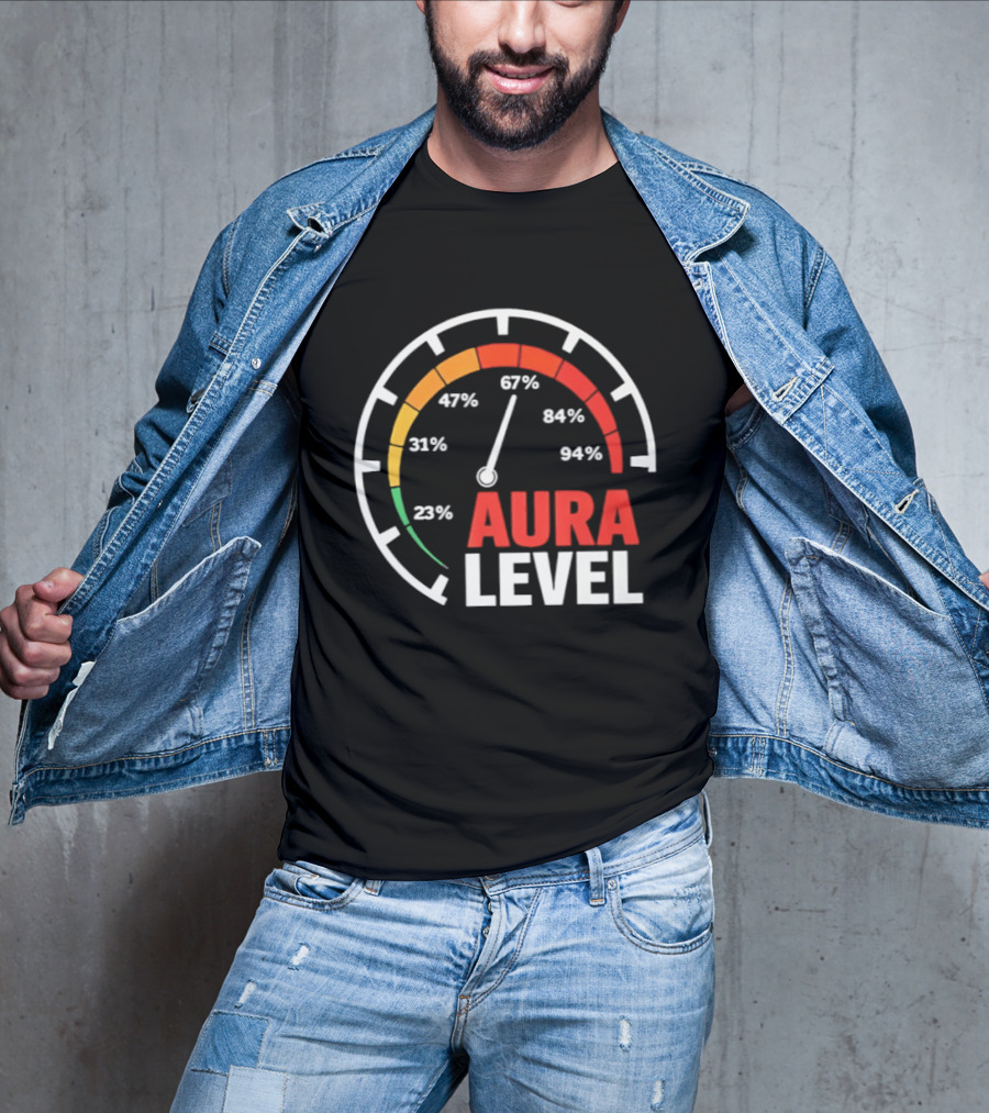 Aura Level Percentage Gauge 23% 31% 67% 84% 94% T-Shirt