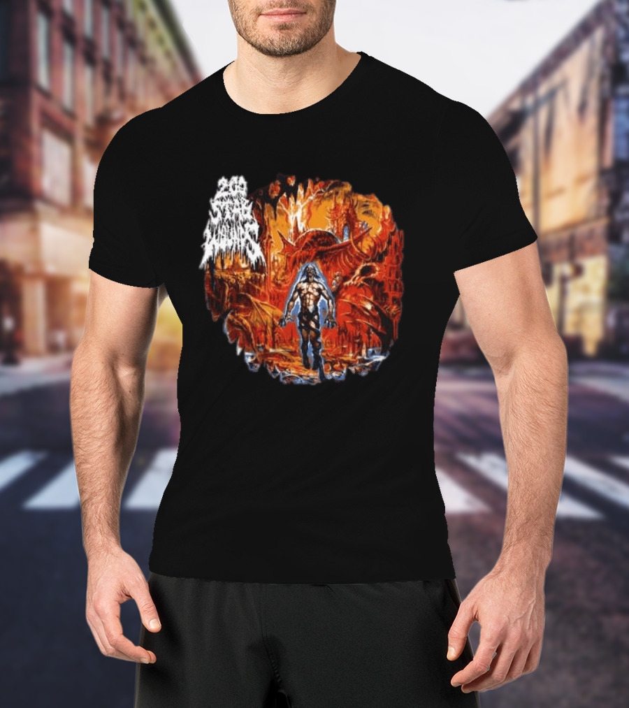 200 Stab Wounds Lowest Form Evilgreed Shop Longsleeve Fiery Dragon T-Shirt