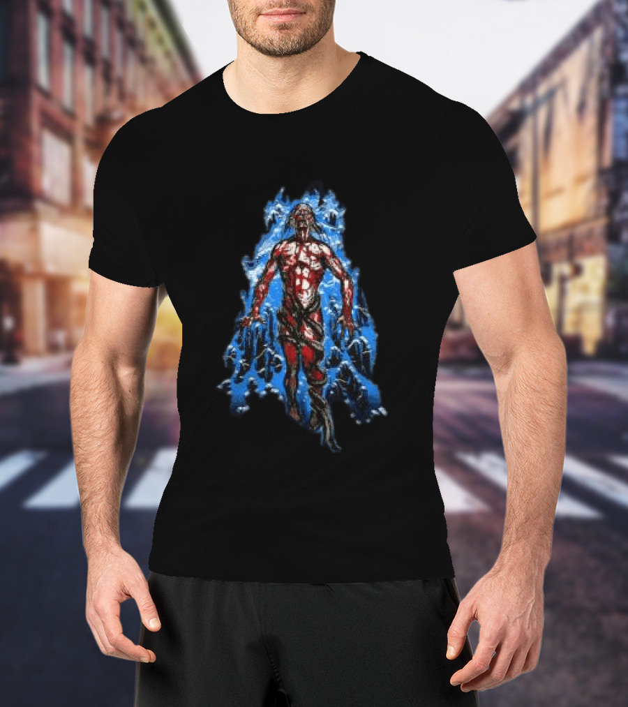 Evilgreed 200 Stab Wounds Lowest Form Bloodied Figure T-Shirt
