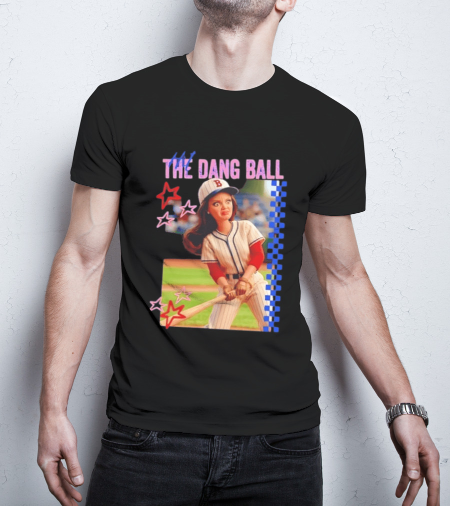 Barbie Ballfield Hit The Dang Ball Baseball Player Doll Vintage Stars T-Shirt