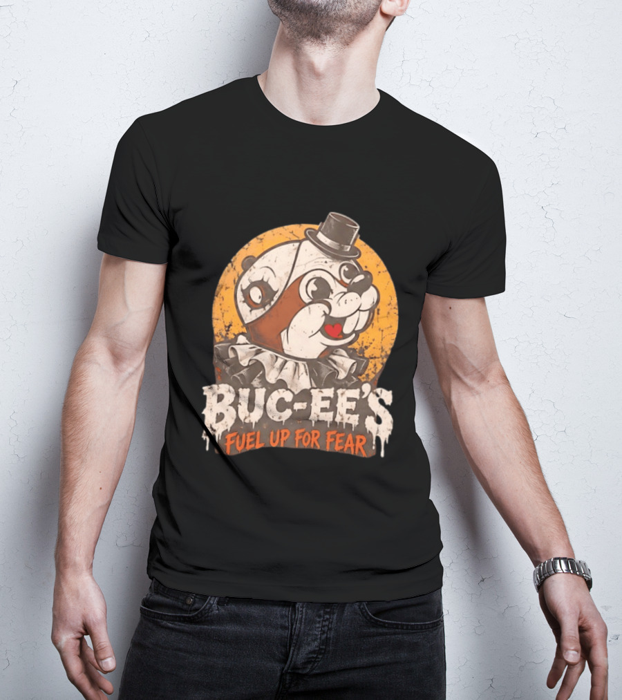 Buc Ee's Fuel Up For Fear Halloween Creepy Clown T-Shirt