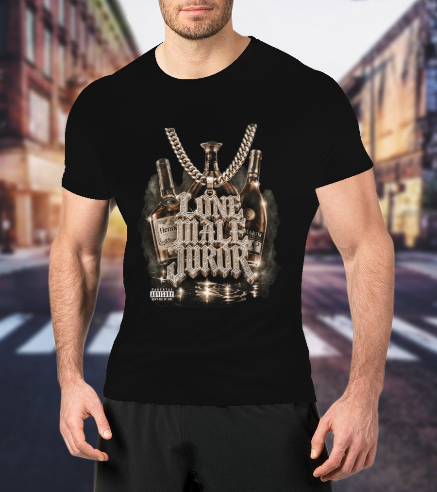 Hydeforce Store Lone Male Juror Liquor Bottle Necklace T-Shirt