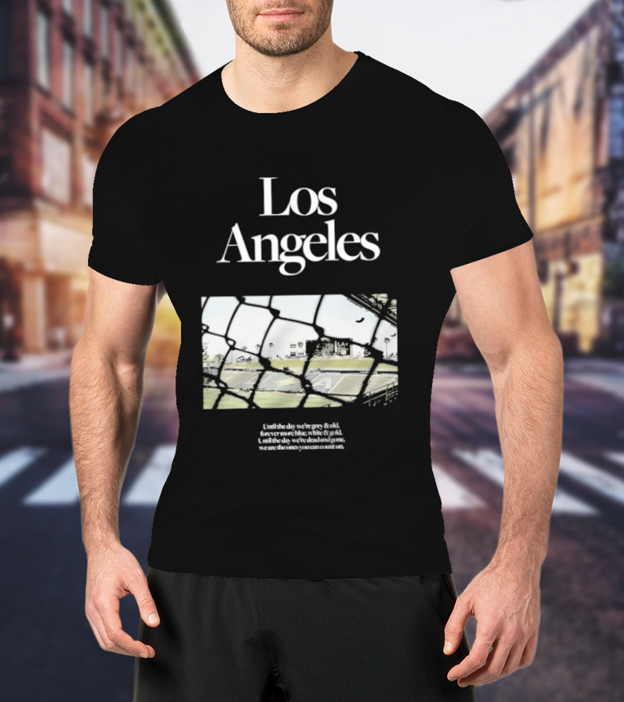 Los Angeles Until The Day We're Grey And Old Football Stadium Scene T-Shirt