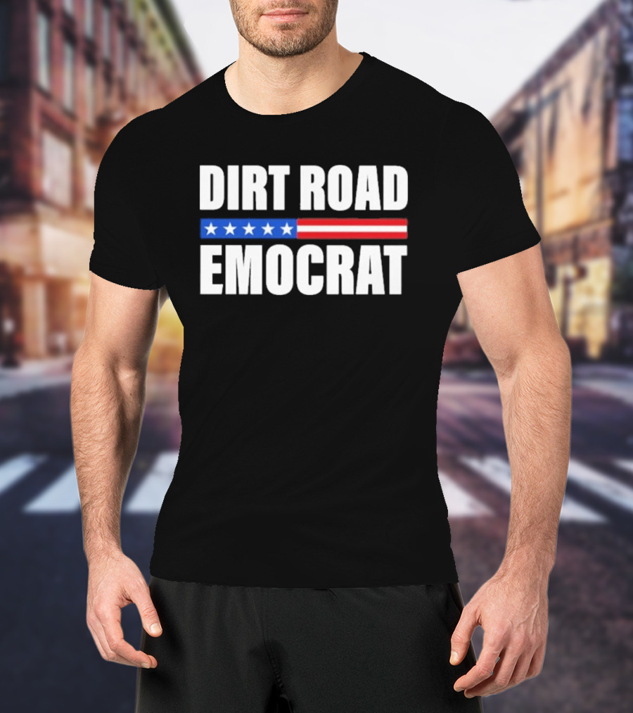 Dirt Road Democrat American Flag Stars Stripes T-Shirt