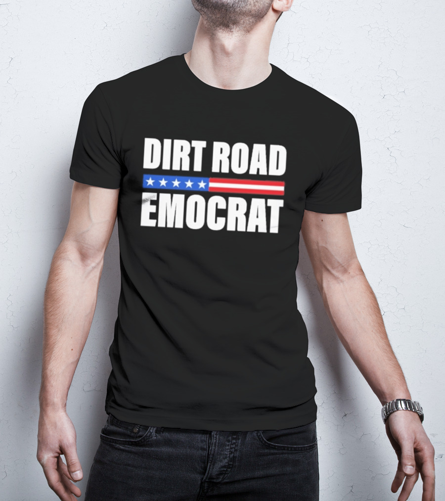 Dirt Road Democrat American Flag Stars Stripes T-Shirt