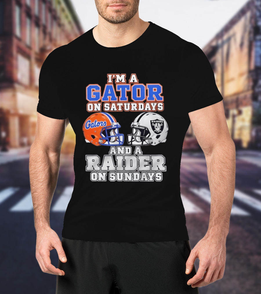 Gator Football Saturdays Raider Football Sundays T-Shirt