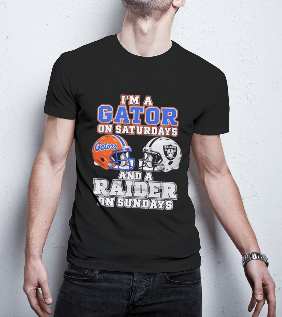 Gator Football Saturdays Raider Football Sundays T-Shirt
