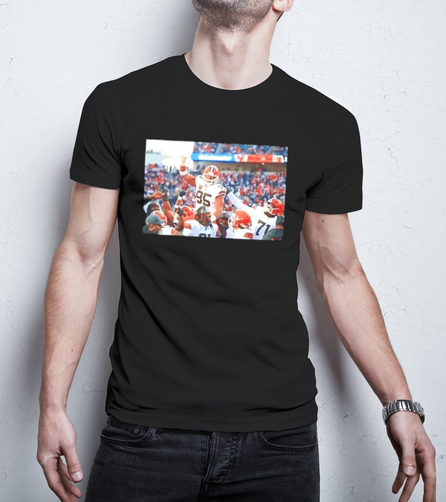 Cleveland Browns Myles Garrett Sacks Record Celebration NFL Football Triumph T-Shirt