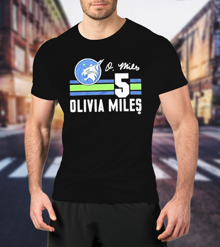 Minnesota Lynx Olivia Miles 5 WNBA Basketball Fan Gear T-Shirt