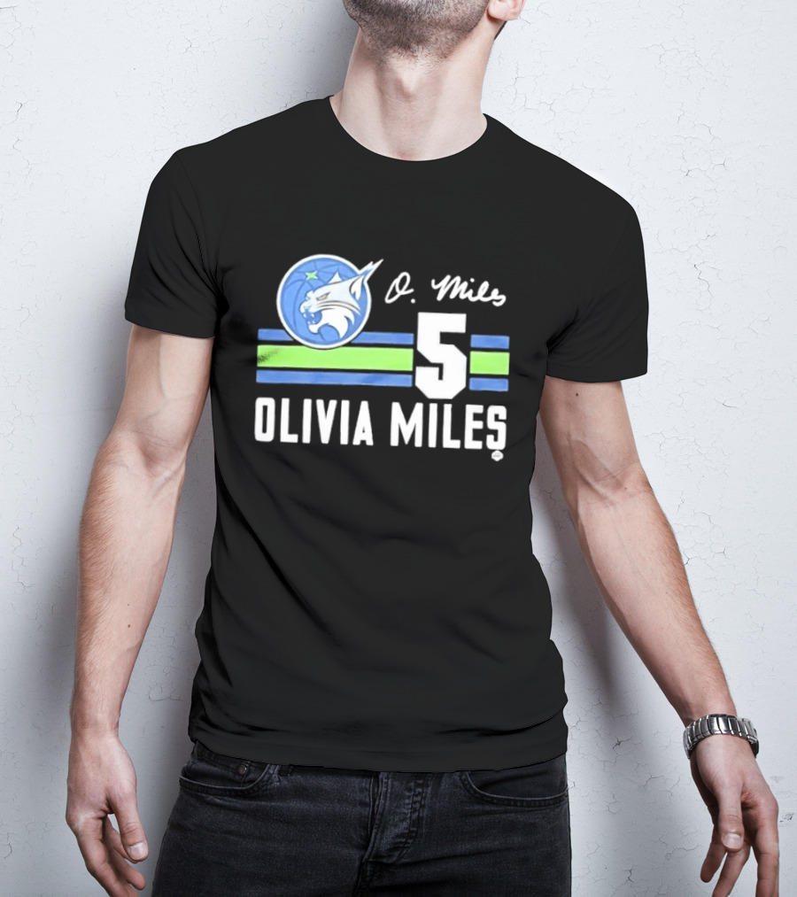 Minnesota Lynx Olivia Miles 5 WNBA Basketball Fan Gear T-Shirt