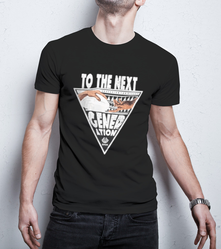 Qaqa To The Next Generation Passing Rugby Ball Inverted Triangle Distressed T-Shirt