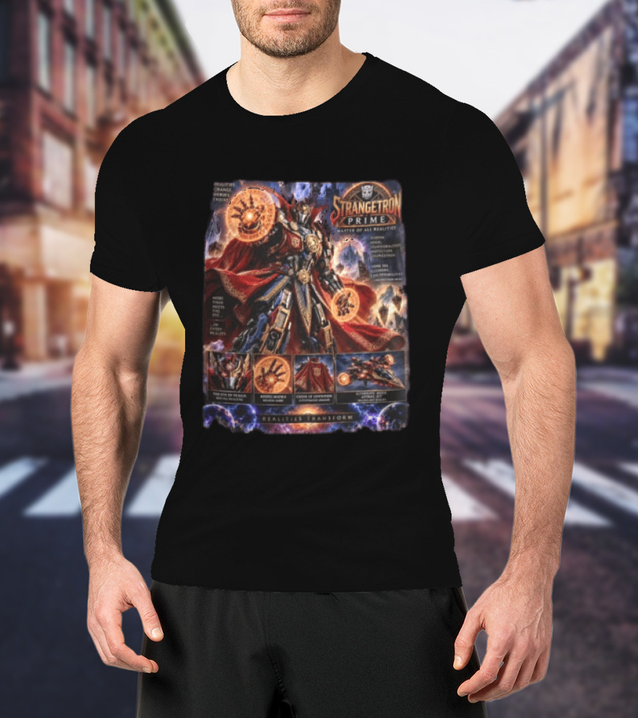 Strangetron Prime Master Of All Realities Realities Transform Mystic Master Crown Of Leviathos Eye Of Paradox T-Shirt