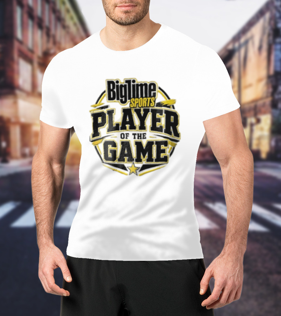 Bigtime Sports Player Of The Game Star Yellow Frame T-Shirt