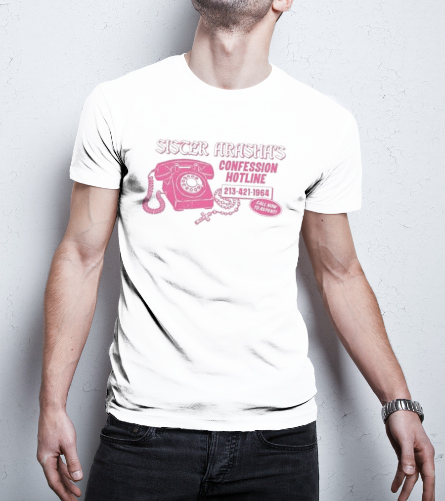Sister Arasha Confession Hotline Fesspool Shop Pink Crop Tank T-Shirt