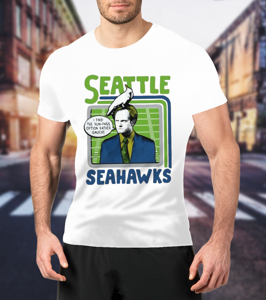 Kelsey Grammer Seahawks Run Pass Option Gauche T-Shirt