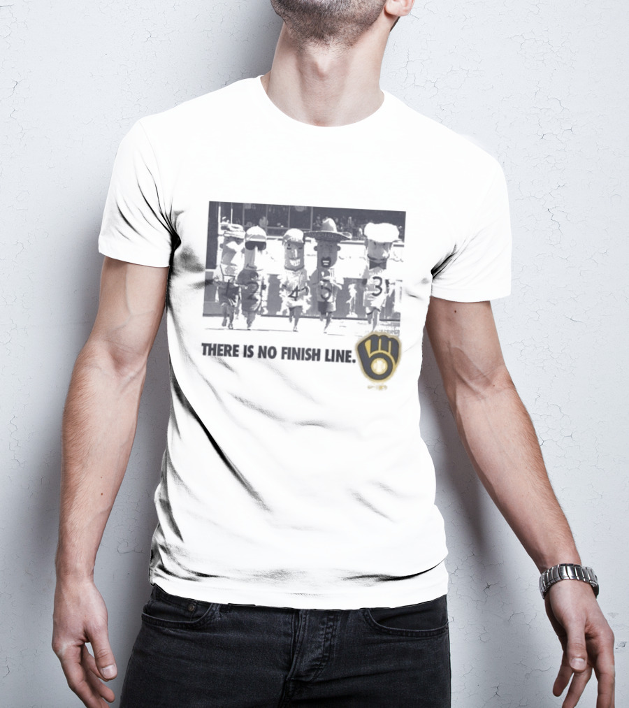 Milwaukee Brewers There Is No Finish Line Glove T-Shirt