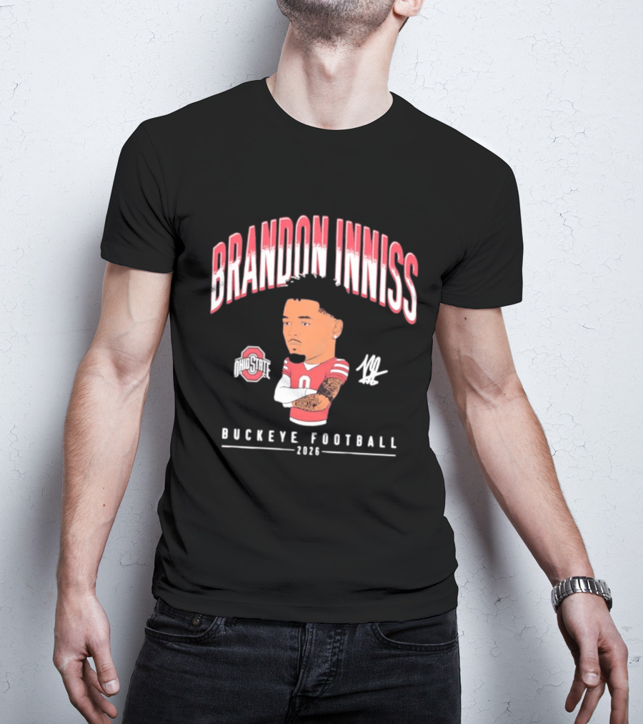 Ohio State Buckeyes Brandon Inniss 2026 Football Caricature T-Shirt