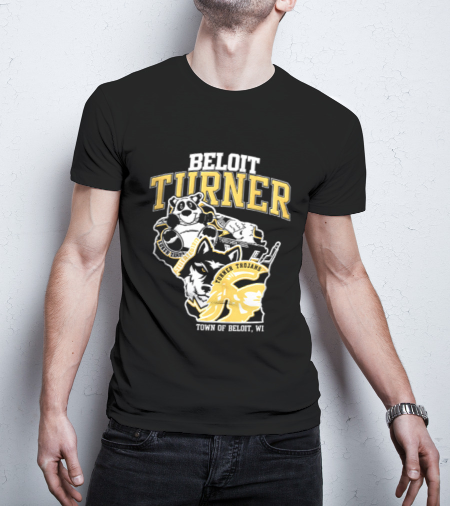Beloit Turner Trojans Wisconsin Mascots Wolf Trojan Town Of Beloit WI T-Shirt