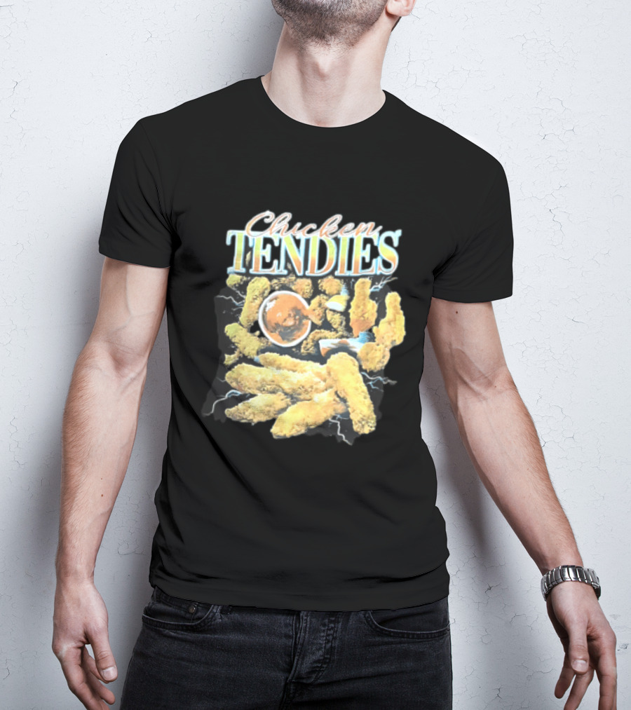 Chicken Tendies Fried Tenders Dipping Sauce Lightning Bolts T-Shirt