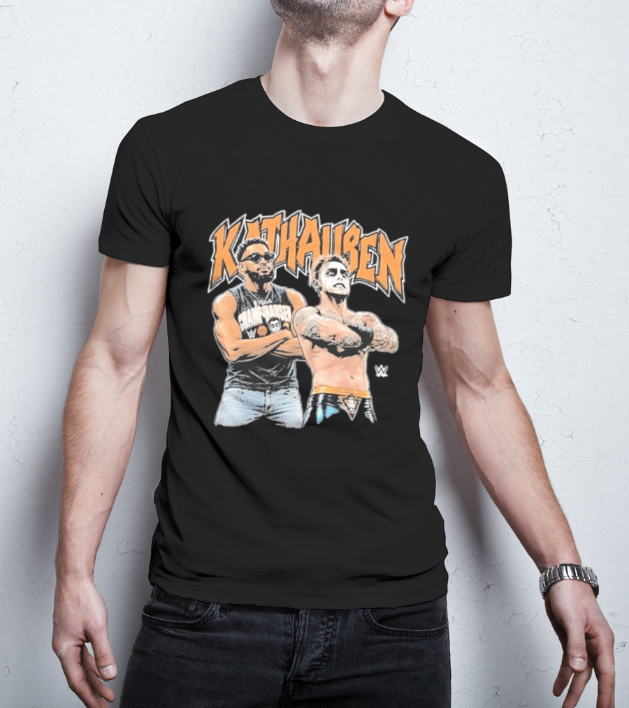 KATHausen WWE Karl Anthony Towns Danhausen Crossover Duo T-Shirt