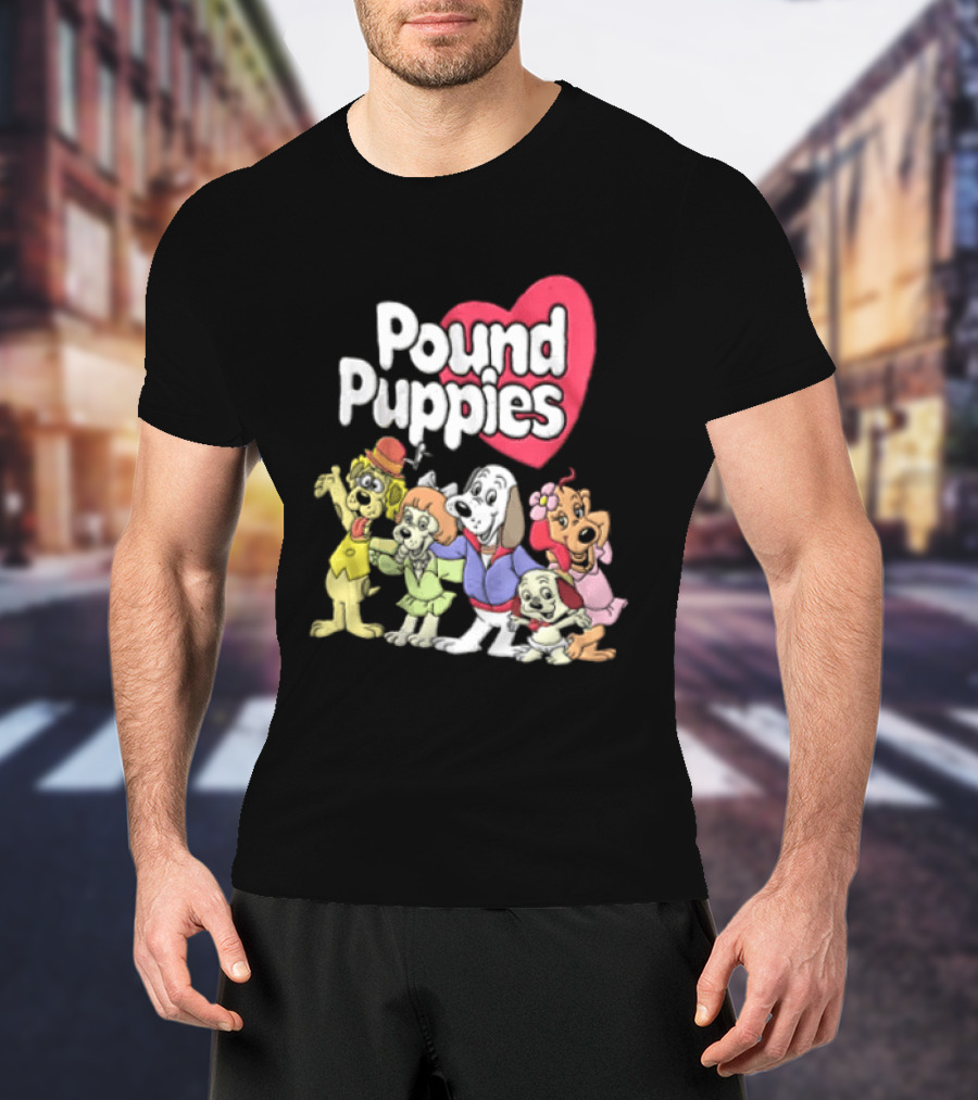 Pound Puppies Heartwarming Cartoon Characters T-Shirt