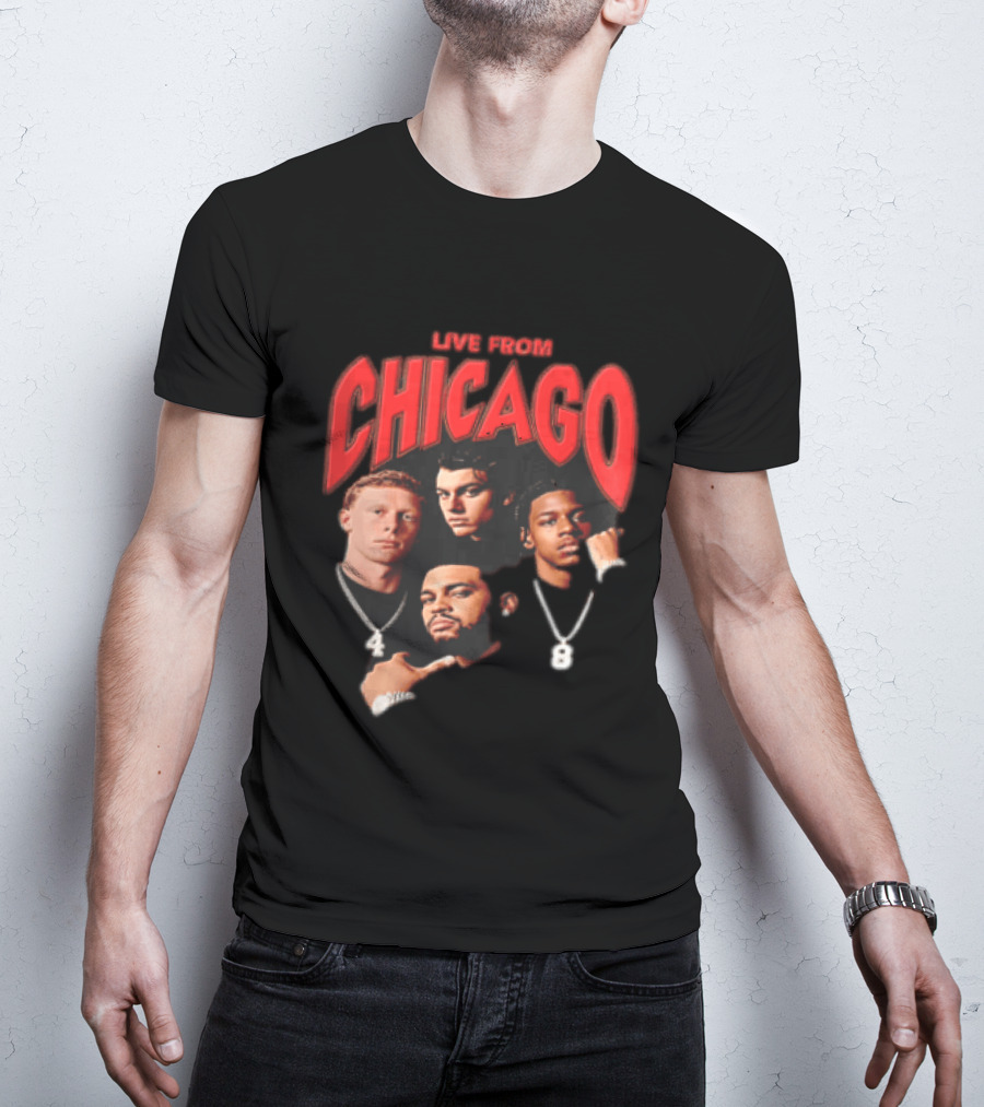 Live From Chicago Bootleg Featuring Four Athletes With Diamond Chains T-Shirt
