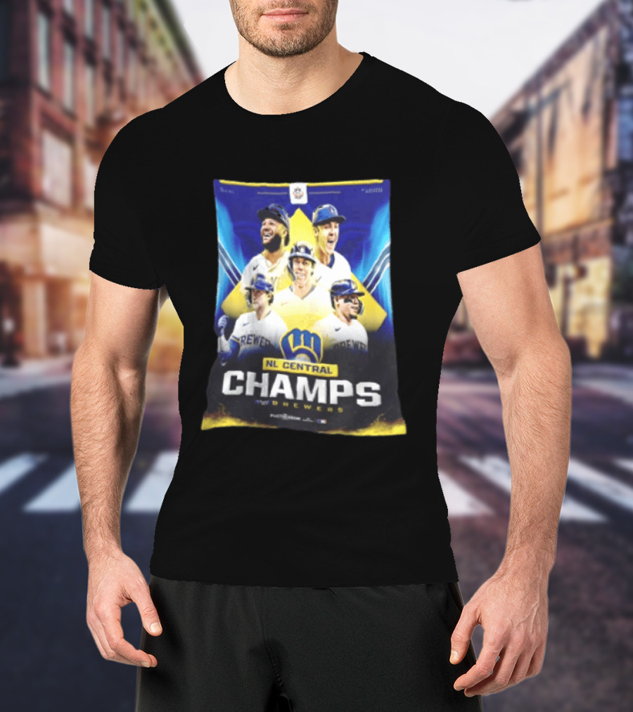 NL Central Champs Brewers Postseason Milwaukee Brewers Fan Gear 2026 T-Shirt