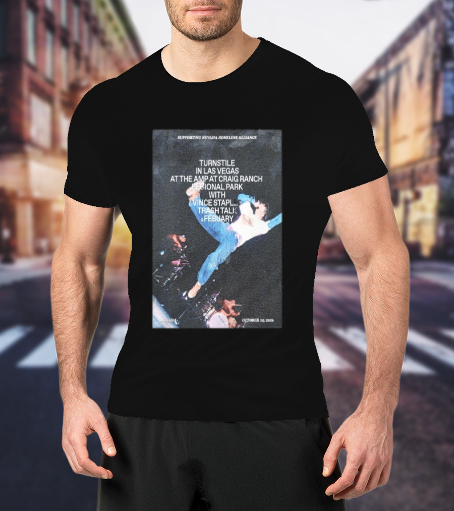 Turnstile Las Vegas October 15 2026 Craig Ranch Regional Park Vince Staples Trash Talk Febuary Concert Event T-Shirt