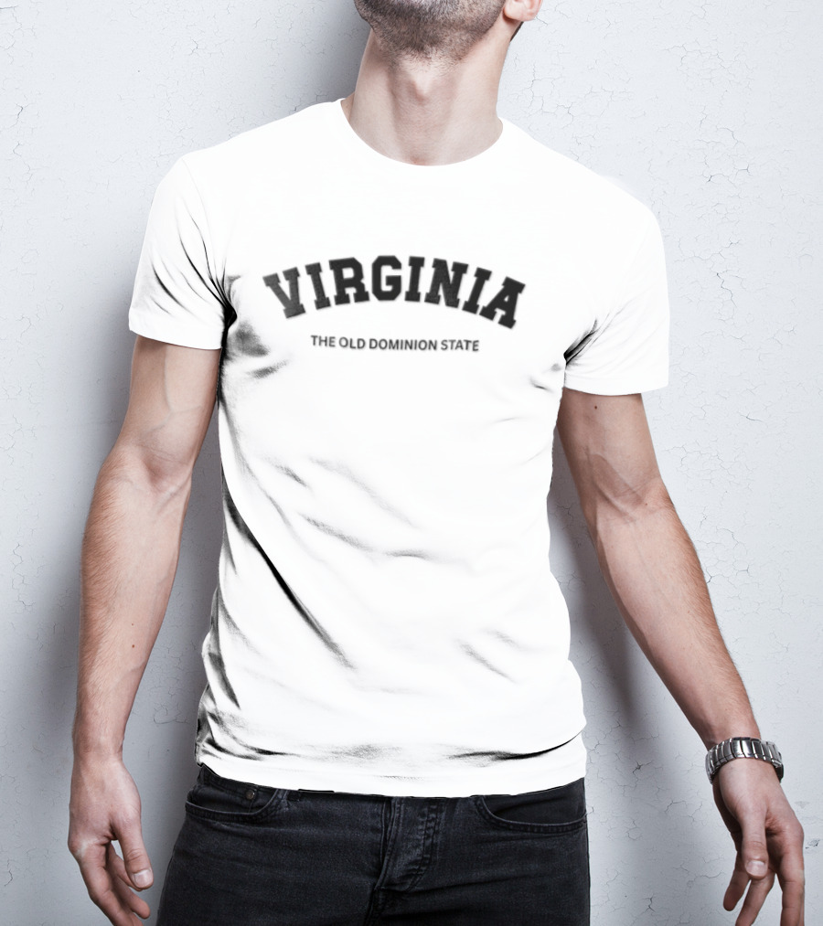 Virginia The Old Dominion State Arched Varsity T-Shirt