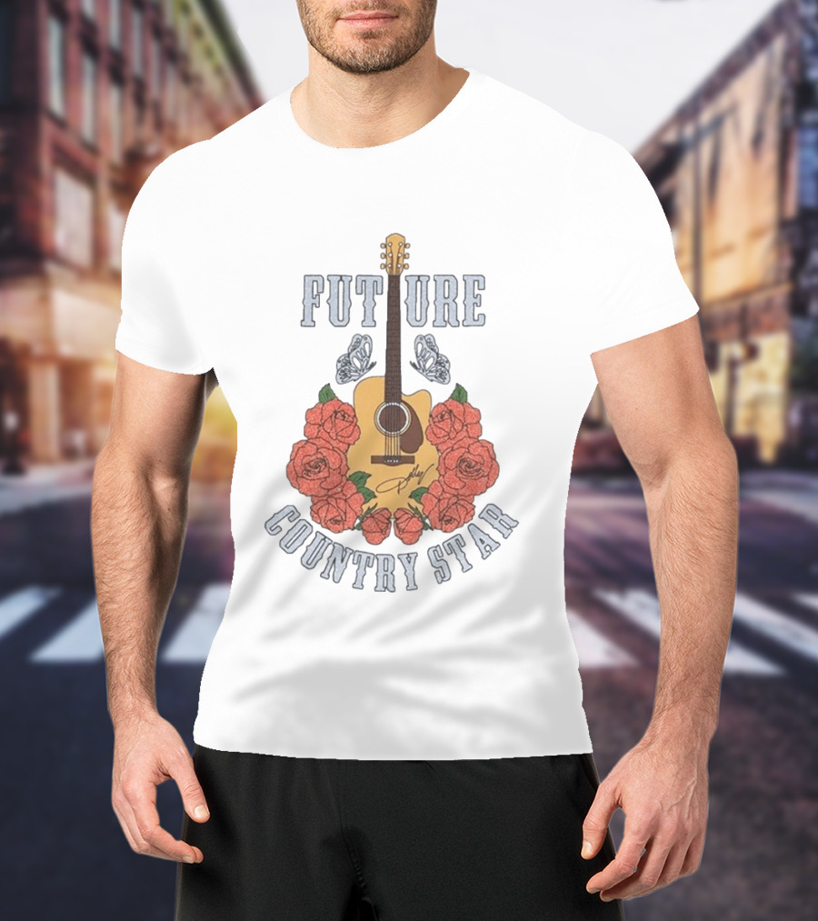 Future Country Star Dolly Parton 2026 Roses Guitar T-Shirt