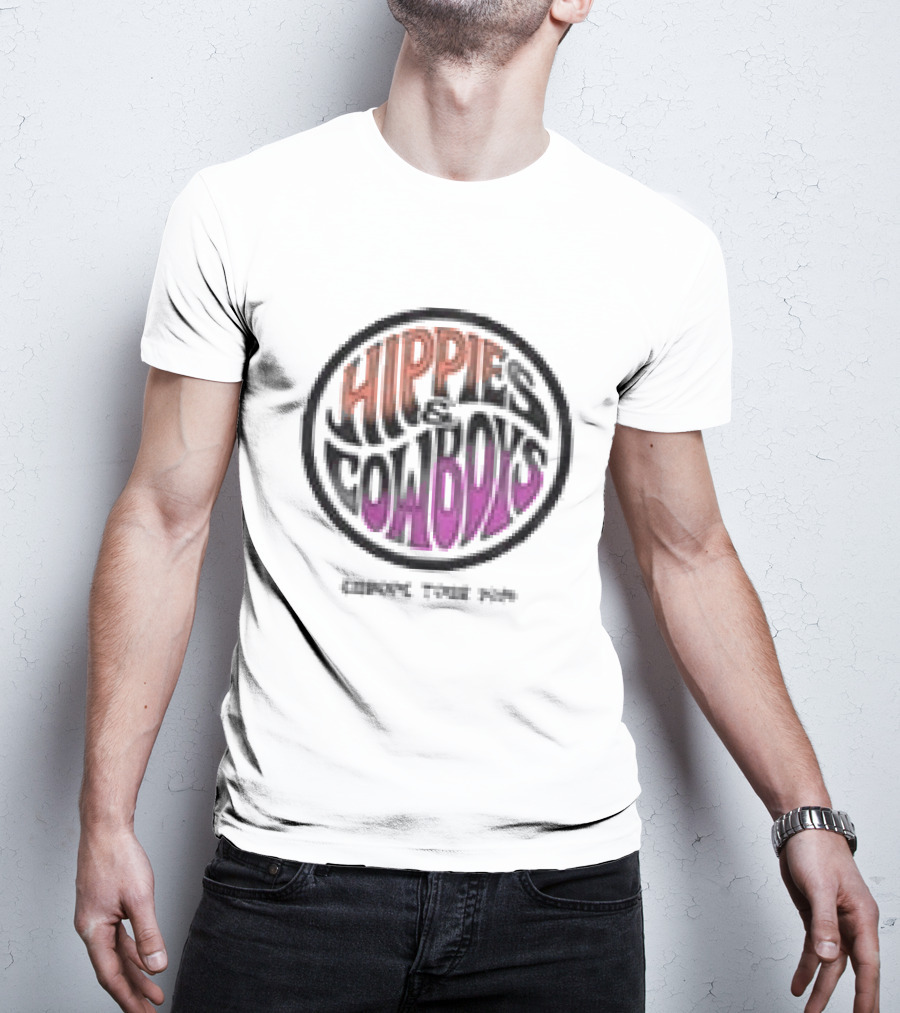 Hippies And Cowboys Europe Tour 2026 White T-Shirt