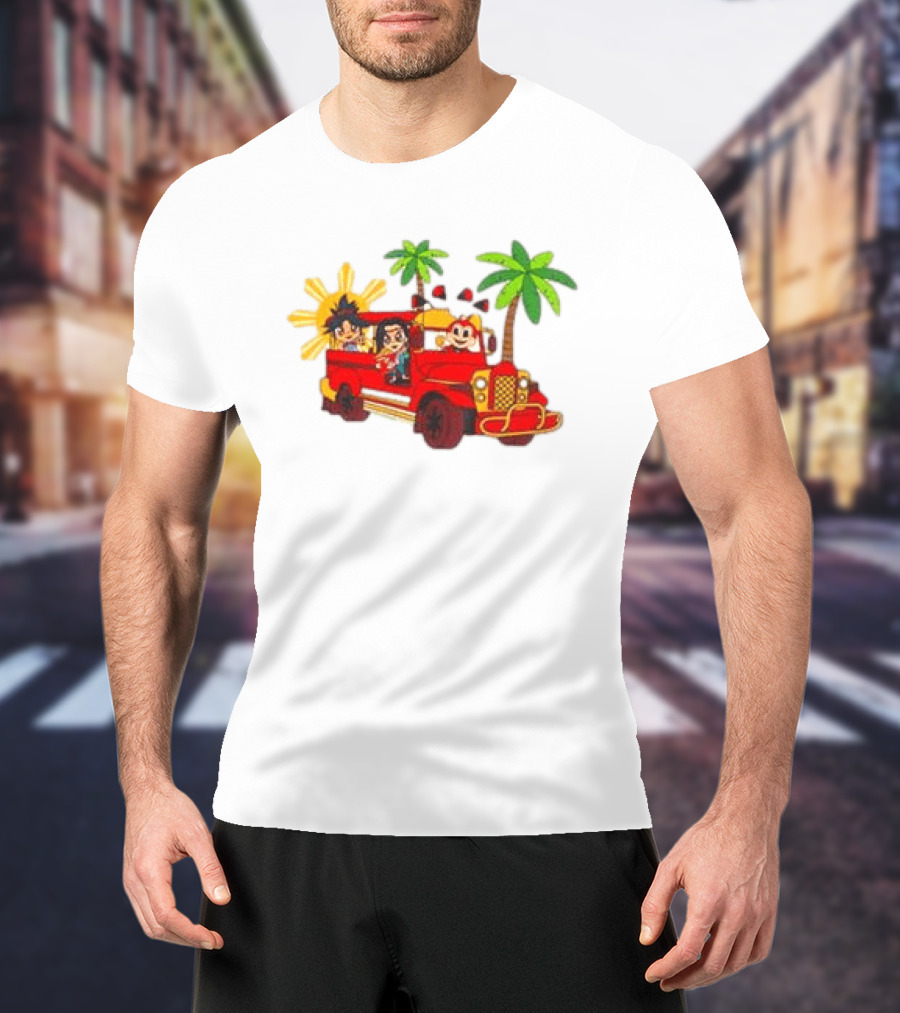 Jollibee Foods Store Jeepney Adventure Jollibee X Forgotten Island Collaboration T-Shirt