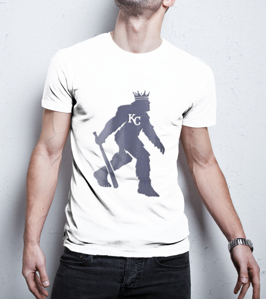 Kansas City Royals Crowned Sasquatch KC Baseball Bat T-Shirt