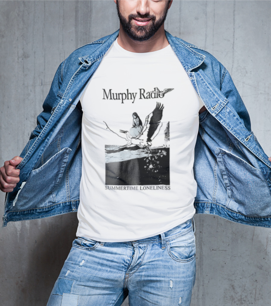 Murphy Radio Summertime Loneliness Woman On Flying Crane At Shore Line T-Shirt
