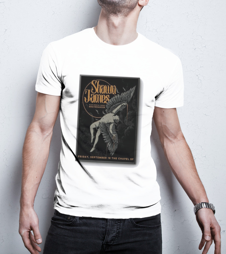 Shawn James San Francisco Concert Special Guest Gravedancer September 18 The Chapel SF T-Shirt