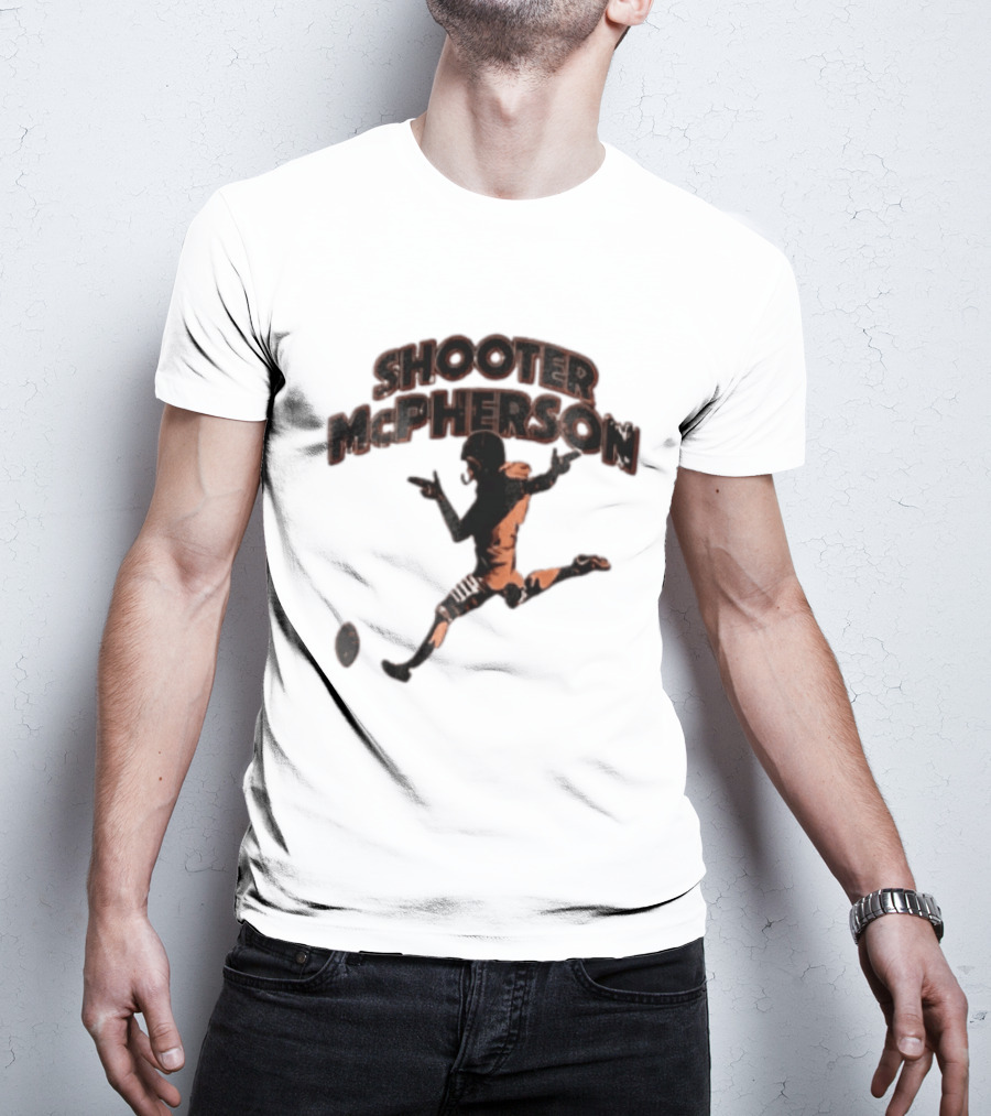 Shooter Mcpherson Football Kicker Finger Guns Distressed Player T-Shirt