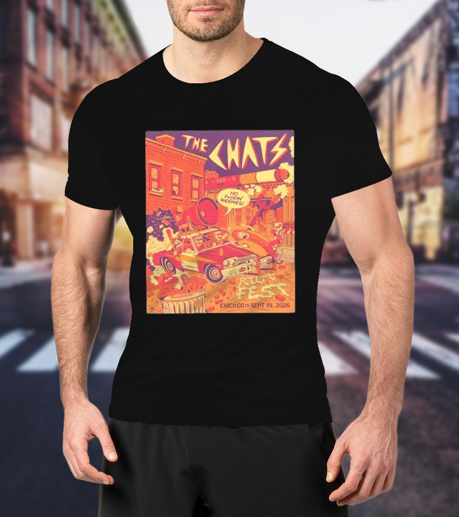 The Chats Riot Fest Chicago September 19 2026 Vintage Comic T-Shirt