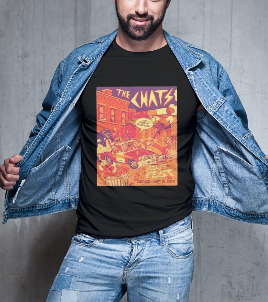 The Chats Riot Fest Chicago September 19 2026 Vintage Comic T-Shirt