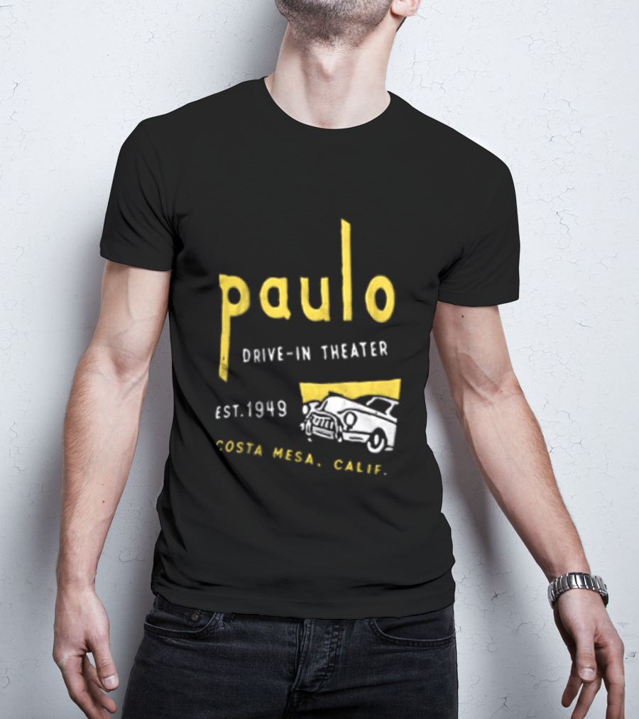 Paulo Drive In Theater Est 1949 Costa Mesa Calif Retro Car T-Shirt