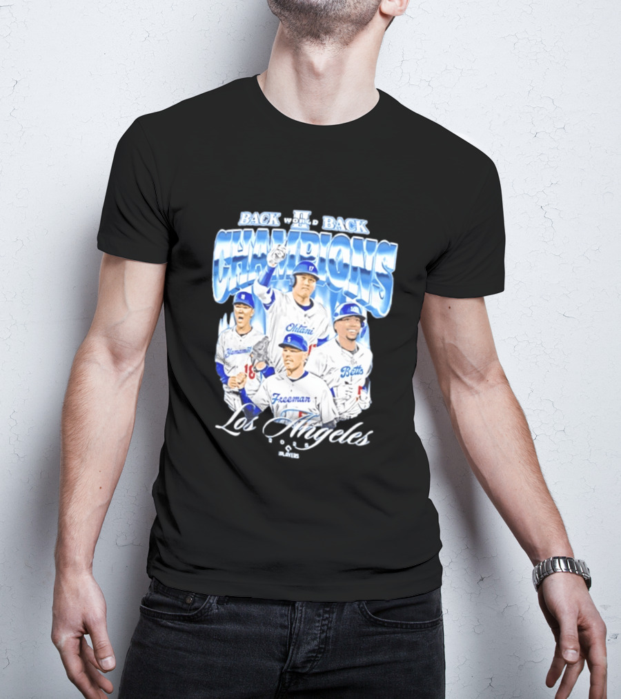 Los Angeles Back To Back Champions Ohtani Freeman Betts 2025 T-Shirt