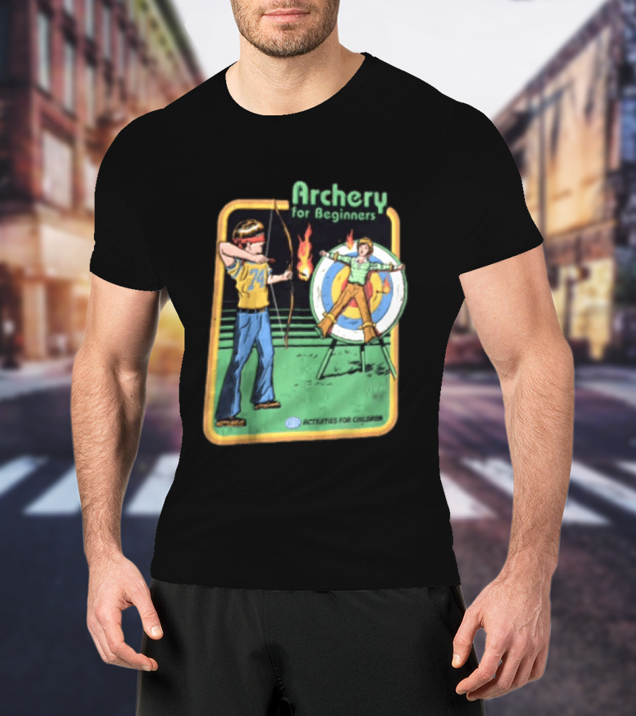 Archery For Beginners Activities For Children Vintage Target Practice T-Shirt
