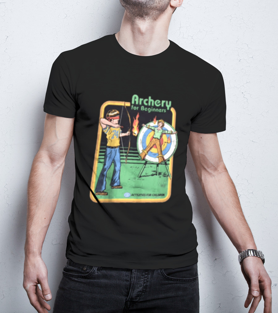 Archery For Beginners Activities For Children Vintage Target Practice T-Shirt
