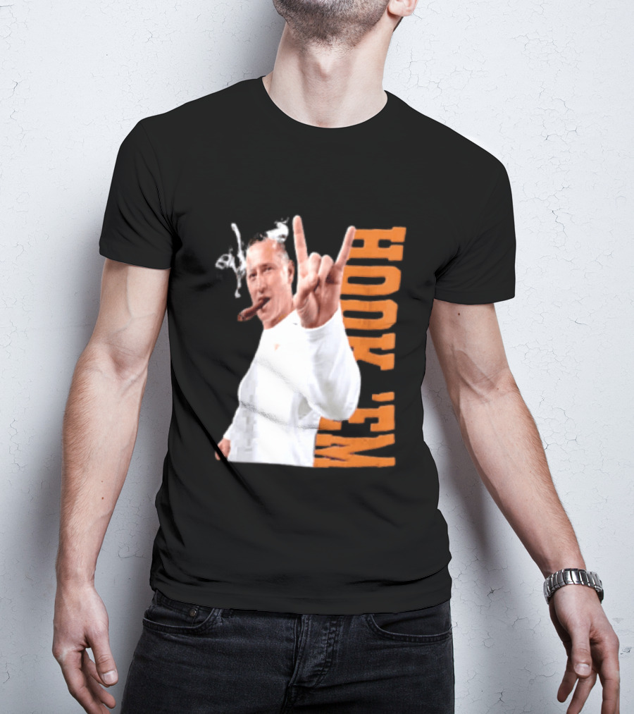Coach Steve Sarkisian Hock 'Em Gesture Football Spirit T-Shirt