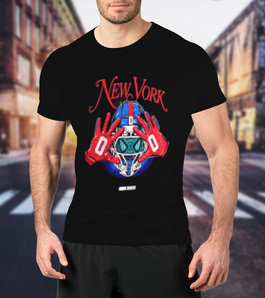 New York Dark Horse Helmet Spider Man Gloves T-Shirt
