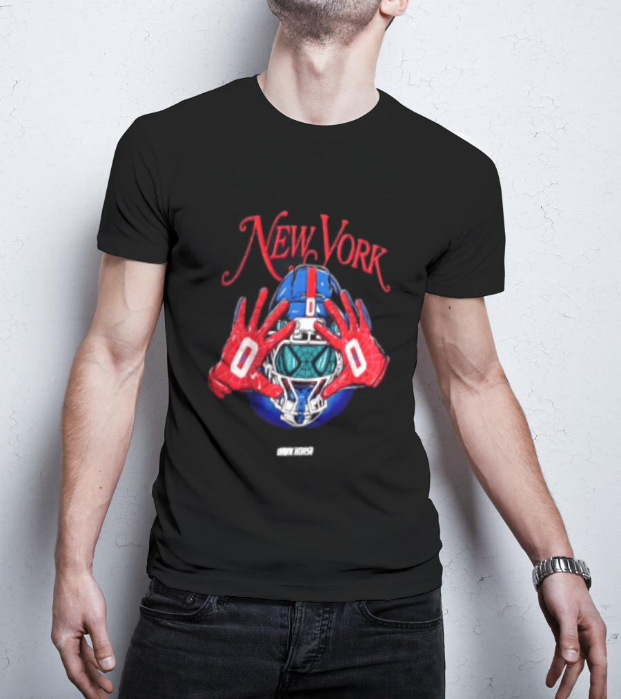 New York Dark Horse Helmet Spider Man Gloves T-Shirt