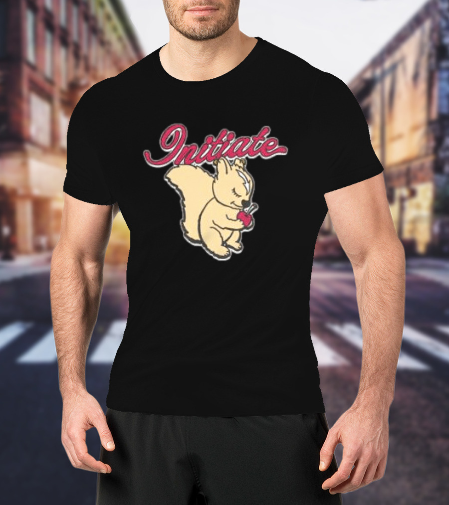 Initiate Squirrel Holding Apple T-Shirt