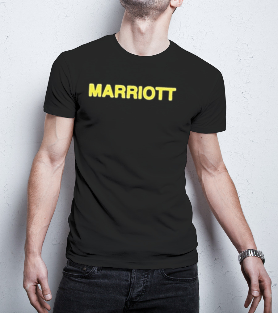James Marriott Sticker Collage Black Marriott Yellow T-Shirt