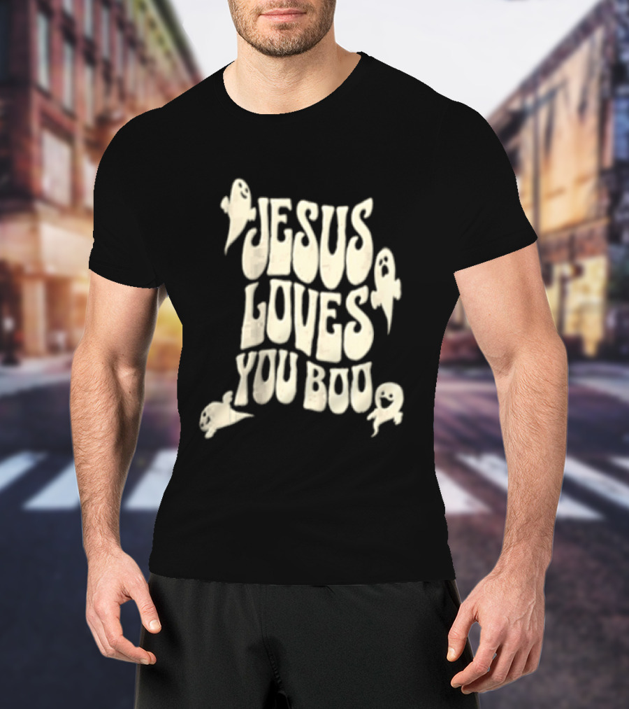Jesus Loves You Boo Halloween Christian Ghosts T-Shirt
