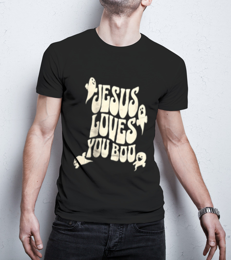 Jesus Loves You Boo Halloween Christian Ghosts T-Shirt