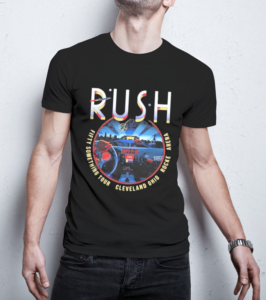 Rush Fifty Something Tour Cleveland Ohio Rocket Arena September 25 2025 T-Shirt